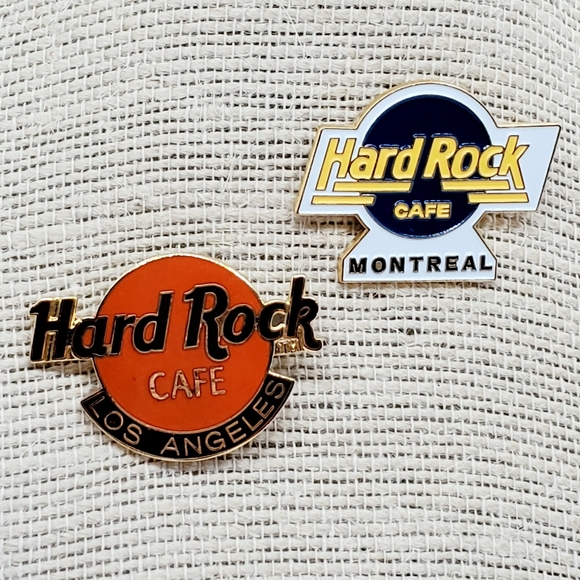 HARD ROCK CAFE pinbacks Montreal and Los Angeles collectible rock and roll - Picture 2 of 7